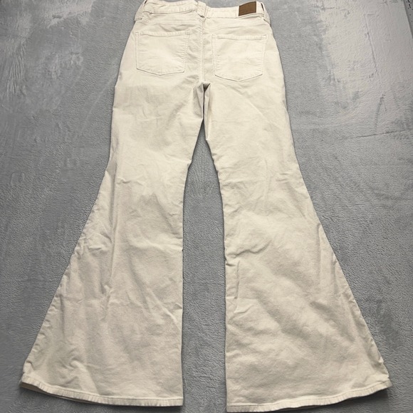American Eagle Outfitters Festival Flare Corduroy Pants 8 Beige Cotton Stretch - Picture 7 of 9